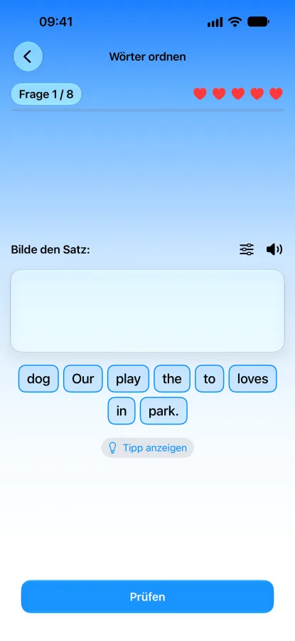 Wörter ordnen